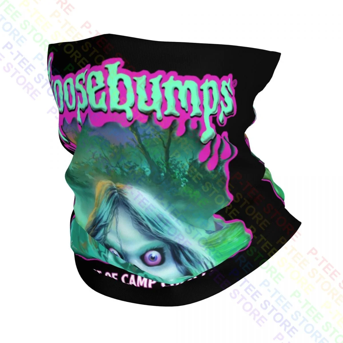 

R.L.Stine Goosebumps Nightmare Halloween Camp Lake Horror Neck Gaiter Bandana Scarf Face Mask Fishing