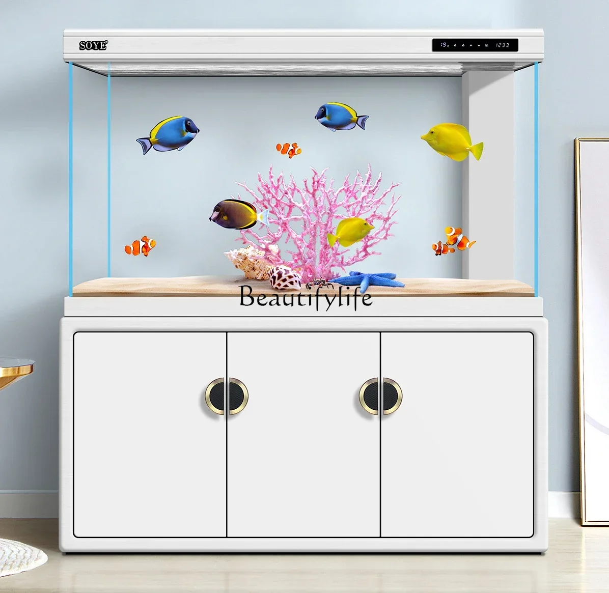 

Floor Bottom Filter Smart Partition Super White Screen Home Ecological Aquarium