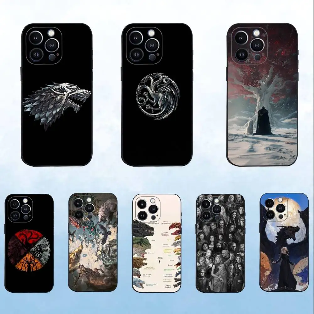 

S-Stark Winter C-Coming Phone Case For iPhone 16,15,14,13,12,11 Plus,Pro Max,XS,X,XR,SE,Mini,8,7,Soft Silicone Black Cover