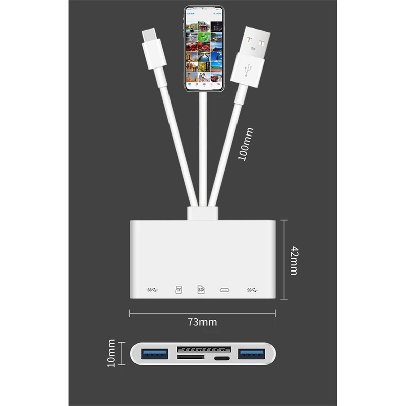 

OTG USB Camera Multimemory Adapter For Micro-SD TF Card Reader Kit For Ipad For 13 Converter