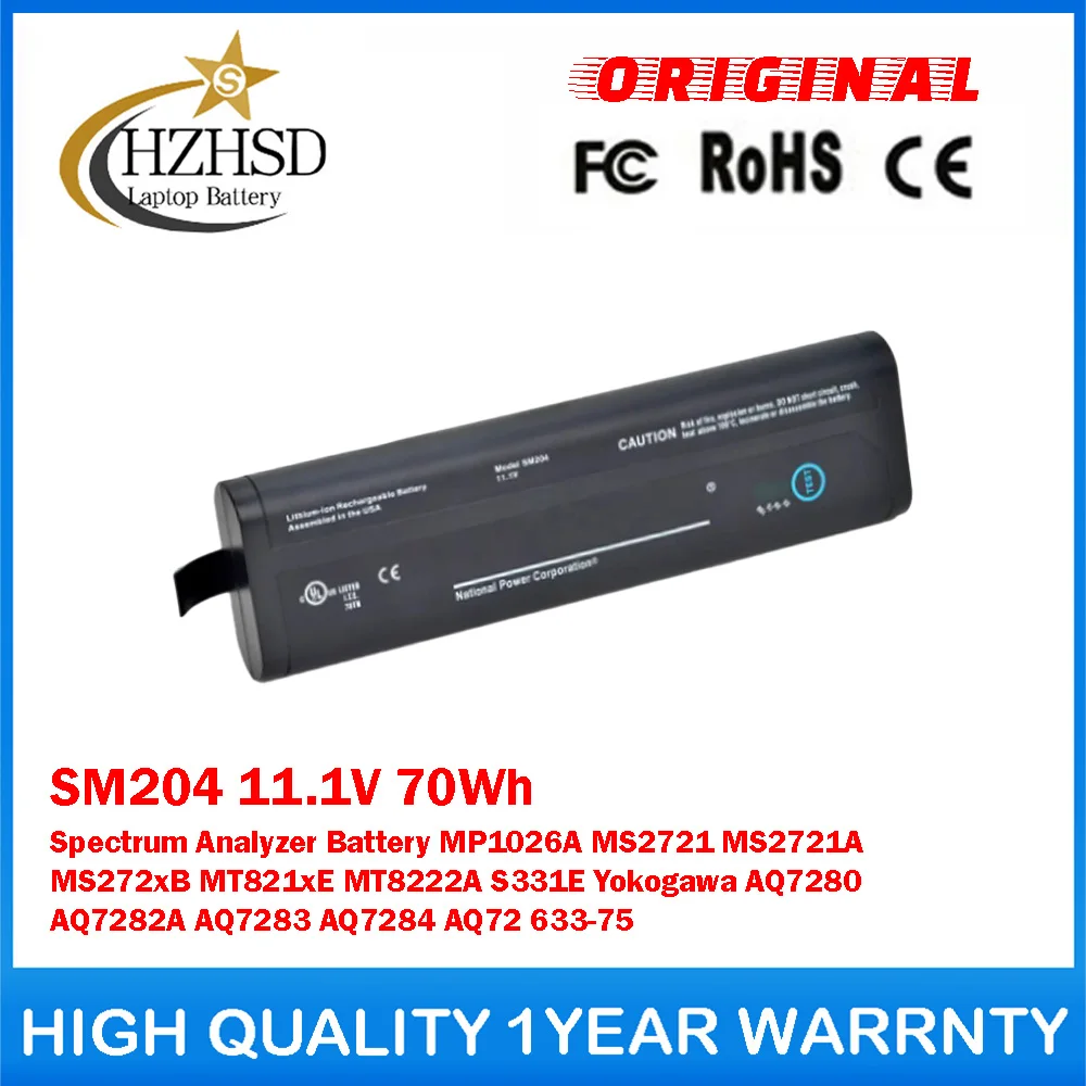 SM204 11.1V 70Wh Spectrum Analyzer Battery For Anritsu MP1026A MS2721 MS2721A MS272XB Yokogawa AQ7280 AQ7282A AQ7283 AQ7284 AQ72