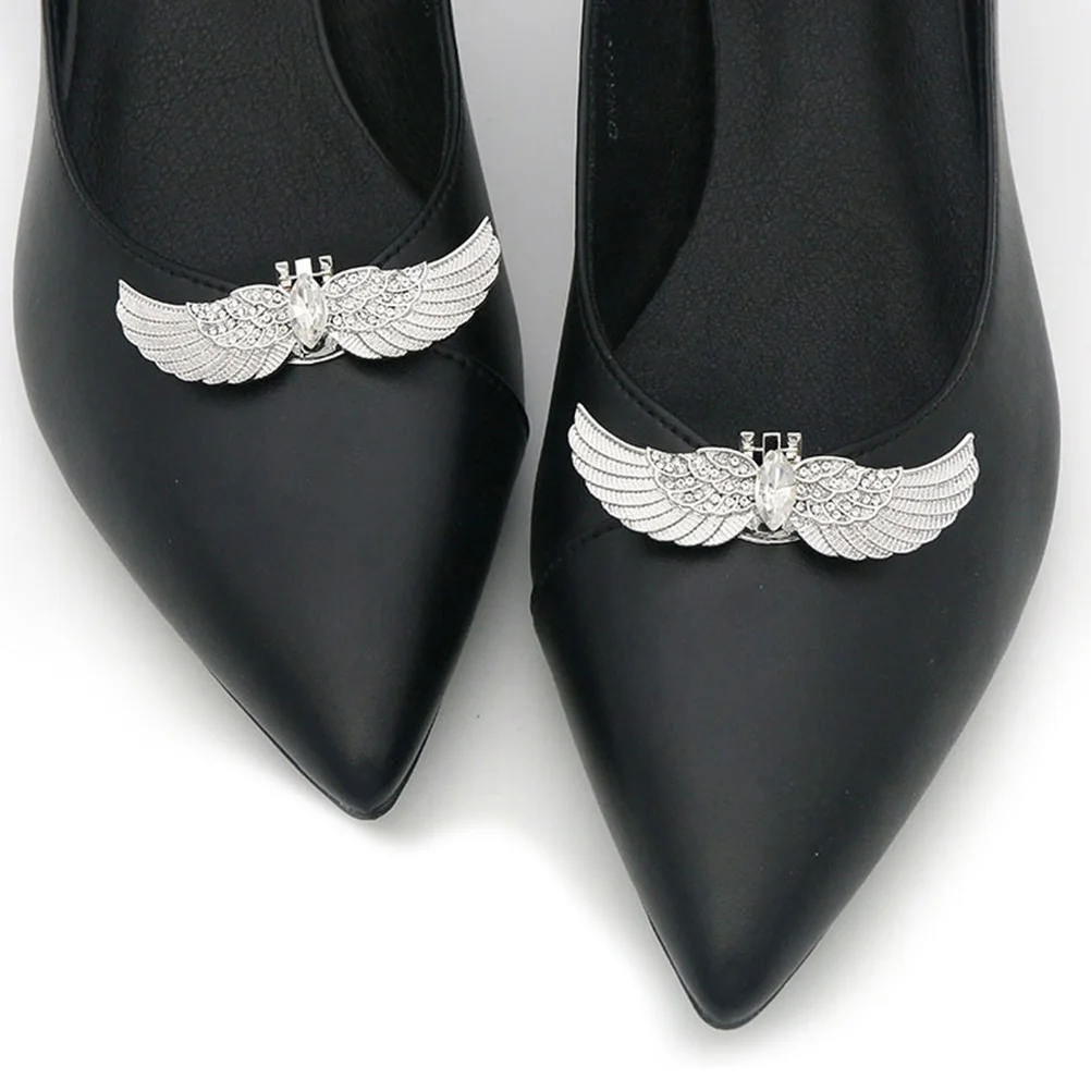 

2 Pcs High Heel Shoe Buckle Accessories Women's Decoration Shape Alloy Wedding Decorative