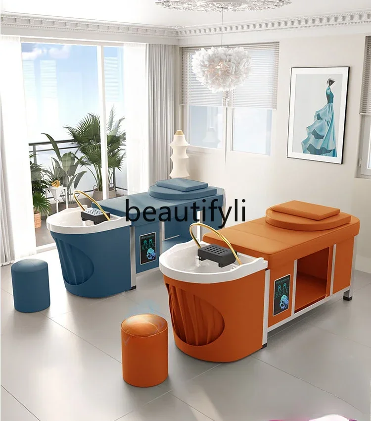 SS Thai traitement des cheveux shampooing lit pleine menthe salon de beauté fumigation température constante circulation d'eau lit de massage