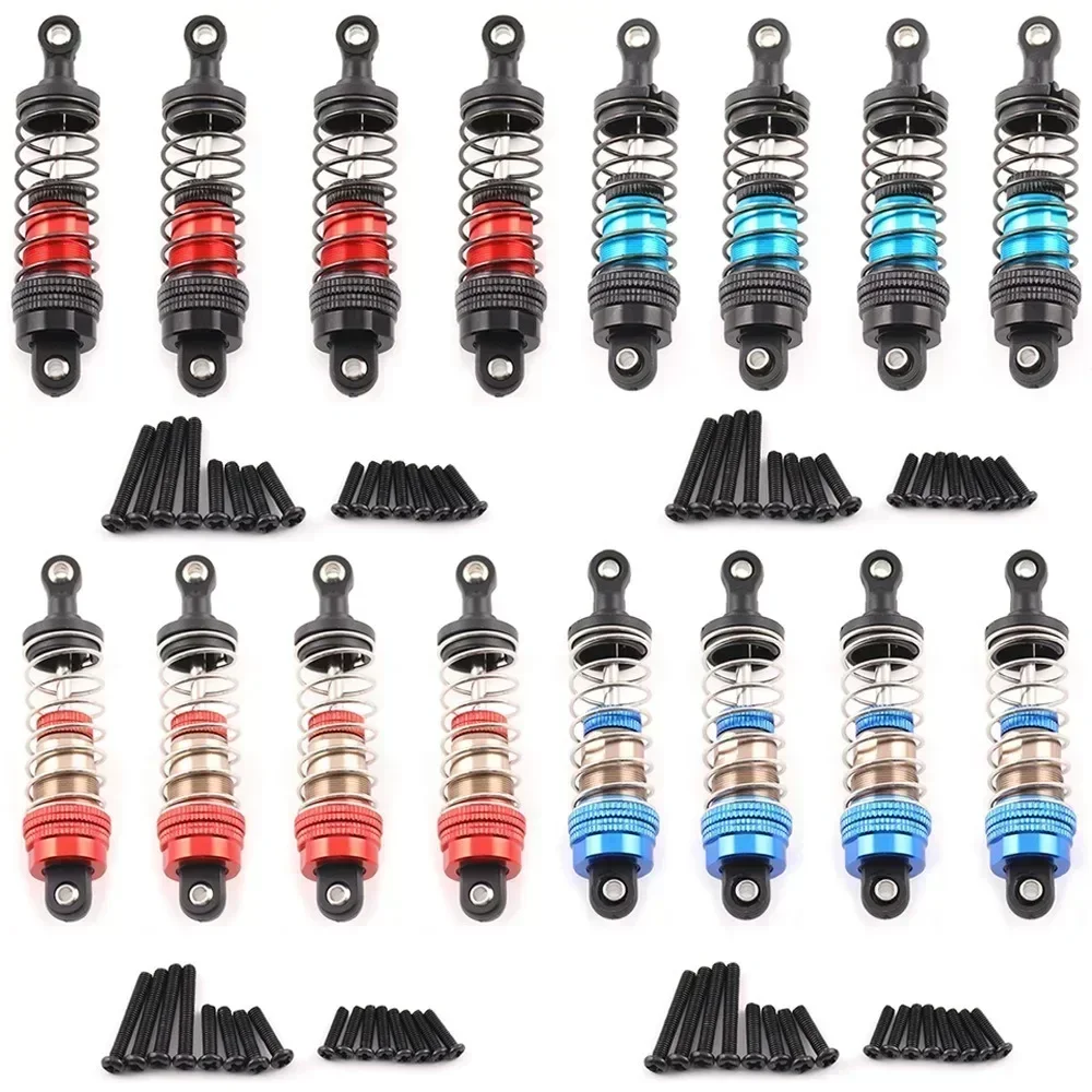 

4Pcs Metal Front And Rear Shock Absorber For Wltoys 144001 144010 124007 124016 124017 124019 RC Car Upgrade Parts