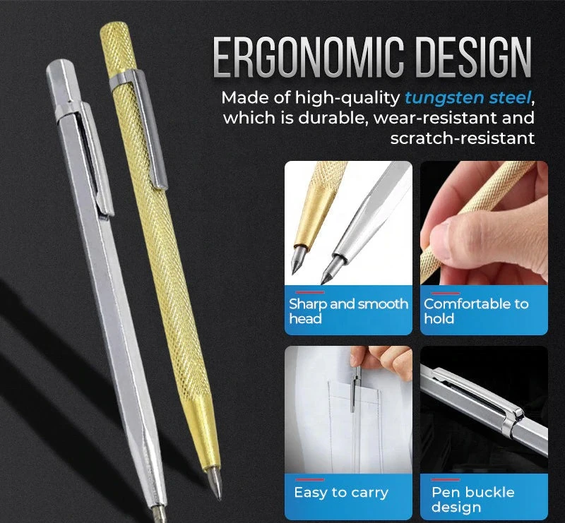 Tungsten Steel Alloy Scribing Pen Metal Tile Cutting Pen Plate Pin Scribing Knife Scribing Pen Diamond Scribing Pen Bottlecutter