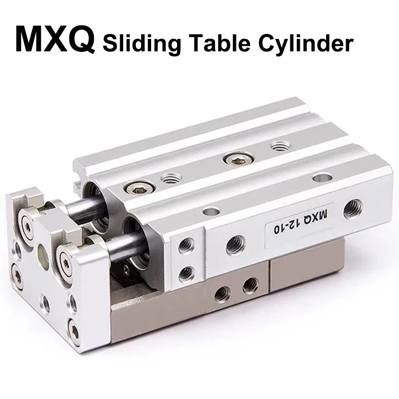 Air Slide Table Dual Rod Rail Slide Air Pneumatic Cylinder MXQ6-10 MXQ8-20 MXQ12-30 MXQ16-40 MXQ20-50 MXQ25-75 100 125