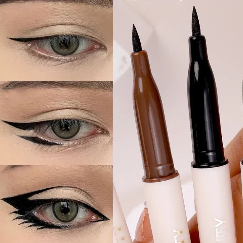 Waterproof Matte Black Liquid Eyeliner Quick Dry Smooth Brown Long Lasting Eye Liner Natural Not Blooming Women Eye Makeup Pen