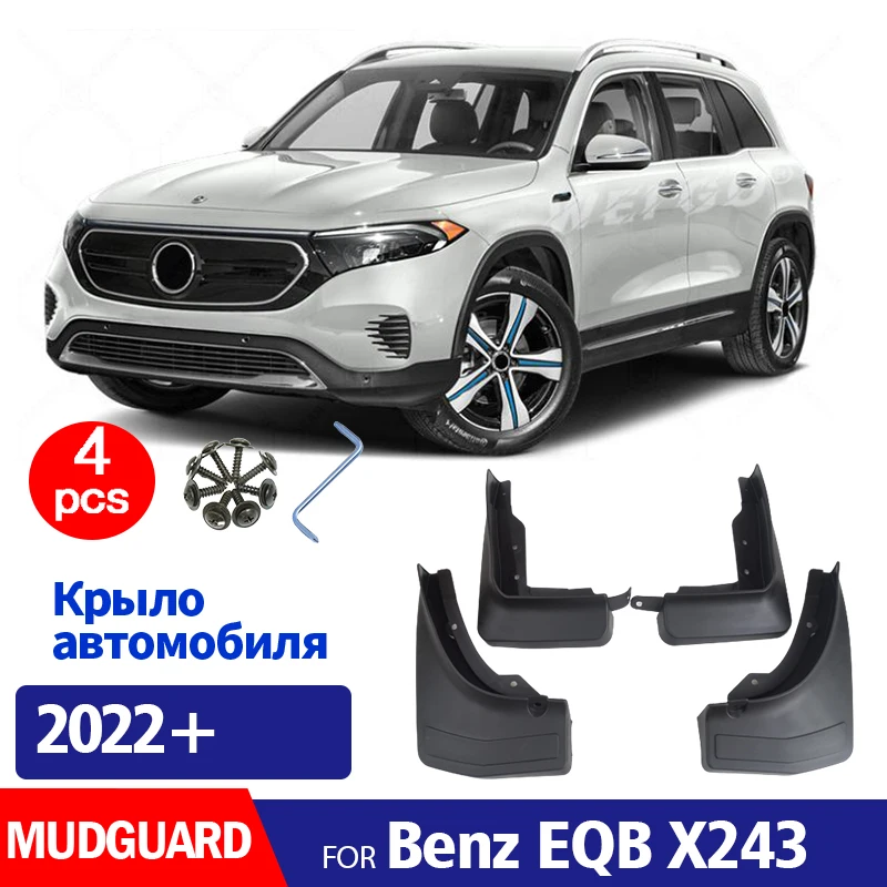 

2022 2023 2024 2025 FOR Mercedes Benz EQB X243 Mudguard Fender Mud Flaps Guards Splash Mudflaps Car Accessories Front Rear 4pcs