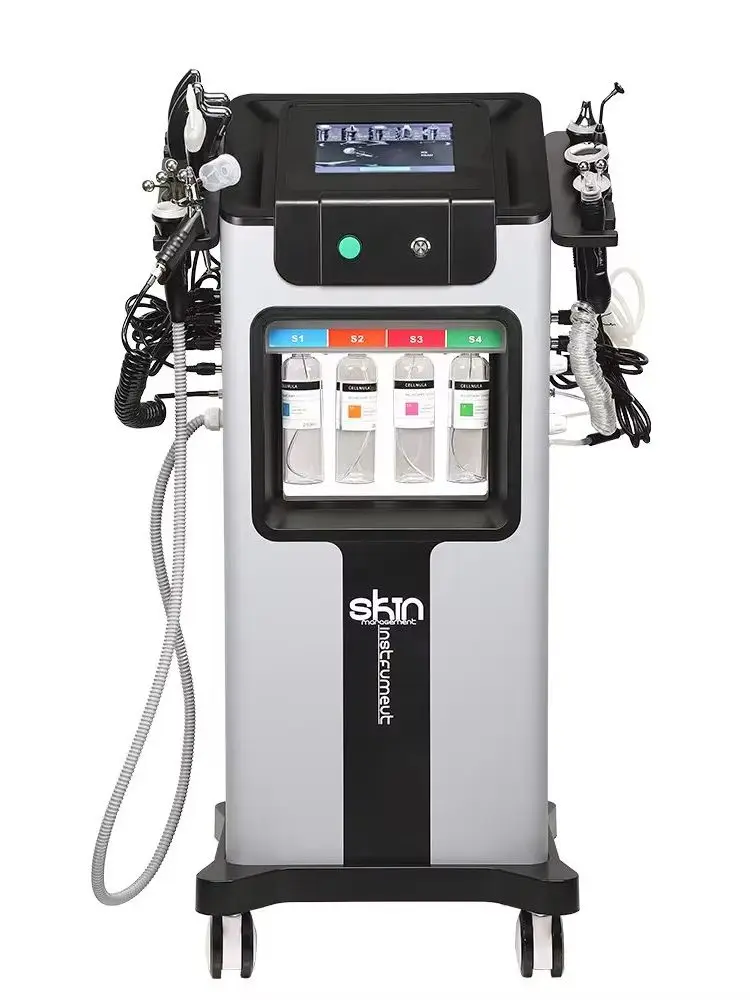 Novlora 10-in-1 Gesichts-Hydrodermabrasionsgerät Hautpflege Gesichts-Wasserstoff-Tiefenreinigung Wasserstrahl-Aqua-Peeling Hautreiniger SPA-Schönheitsgerät