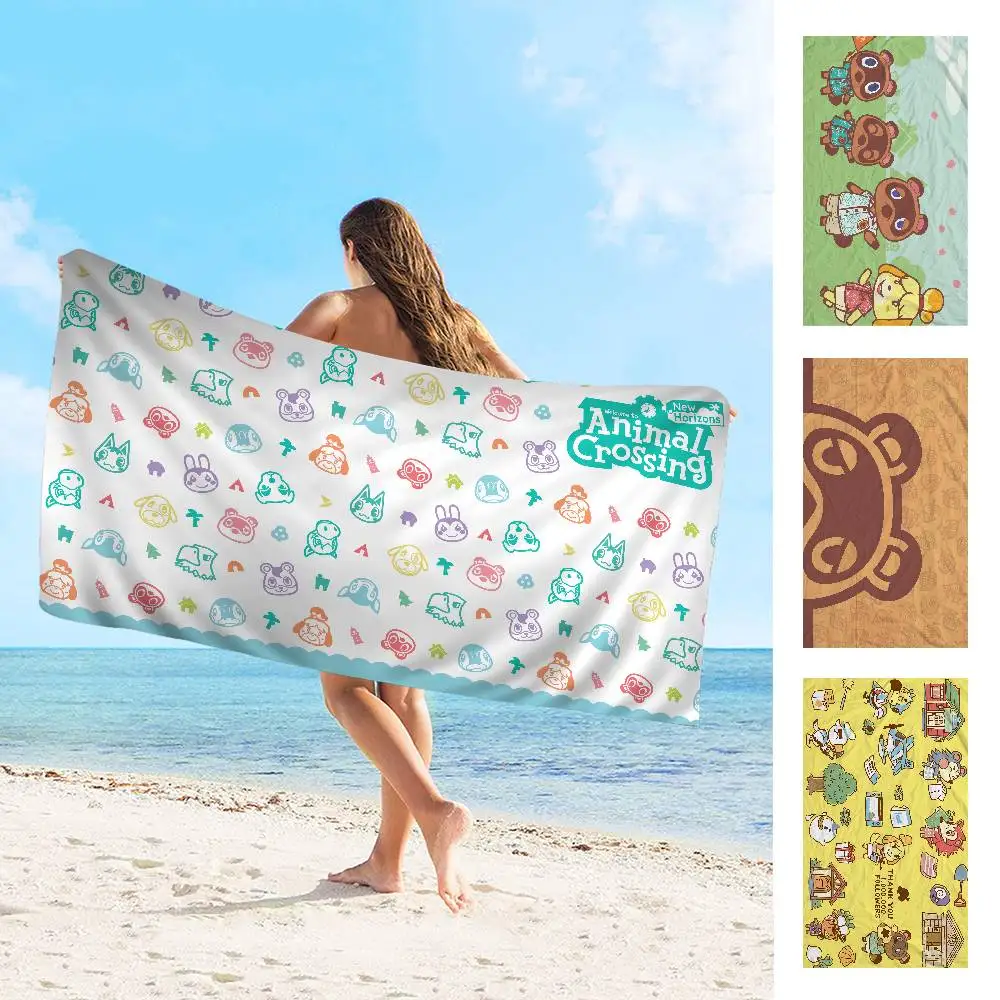 Life Simulation Game A-Animal C-Crossing N-New H-Horizons Microfiber Beach Towel Absorbent Quick dry Soft Yoga Swimming Resort