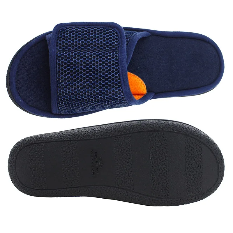 

Men Fuzzy House Slippers Orthopedic Plush Slide With Arch Support Non-slip Furry Bedroom Slide Open Toe Fur House Shoes