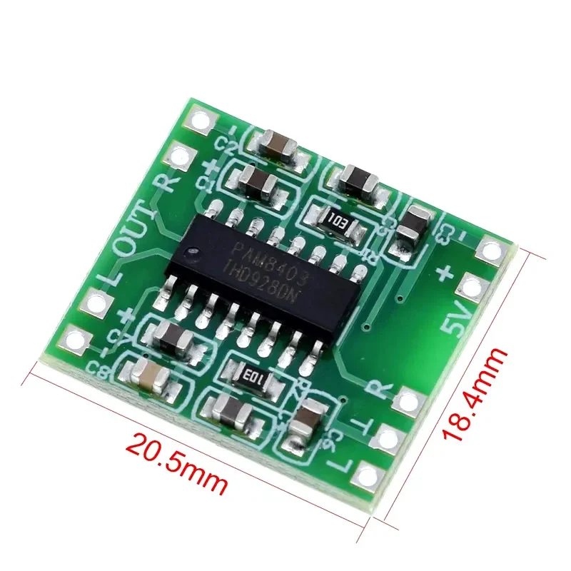 2.5V To 5V Mini PAM8403 Power Amplifier Board 2 Channels 3W Class D Audio Speaker Sound Amplifier Board For Arduino