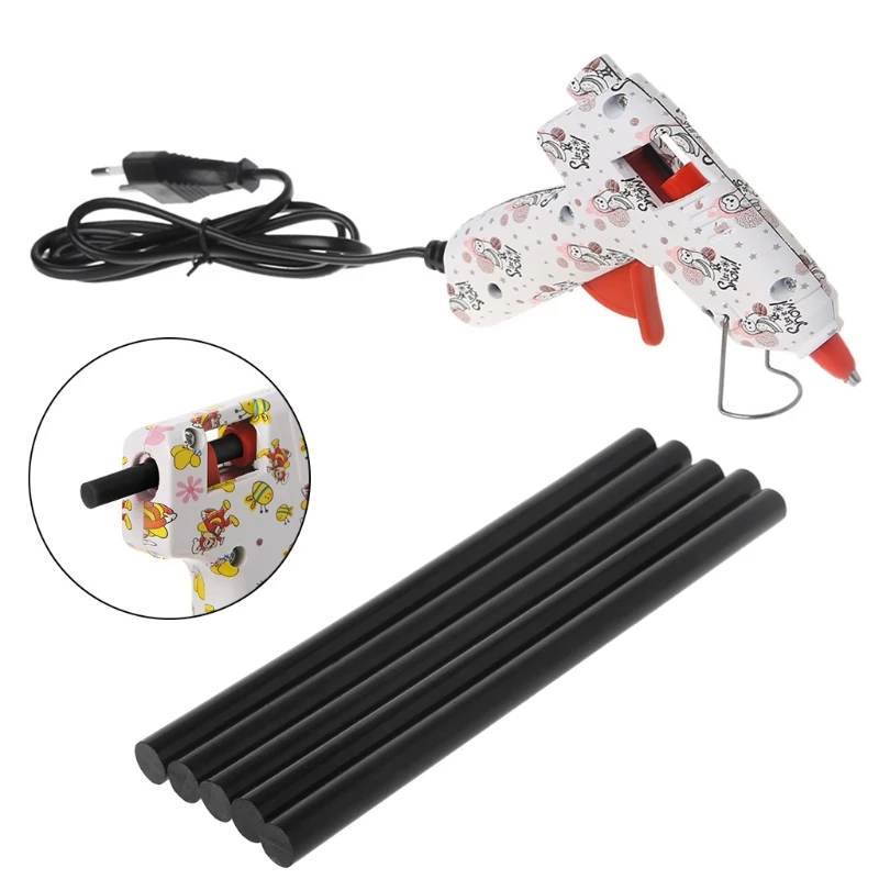 5pcs Hot Melt Colla Stick Nero di Alta Adesivo 11mm Per Il FAI DA TE Giocattoli Strumento di Riparazione