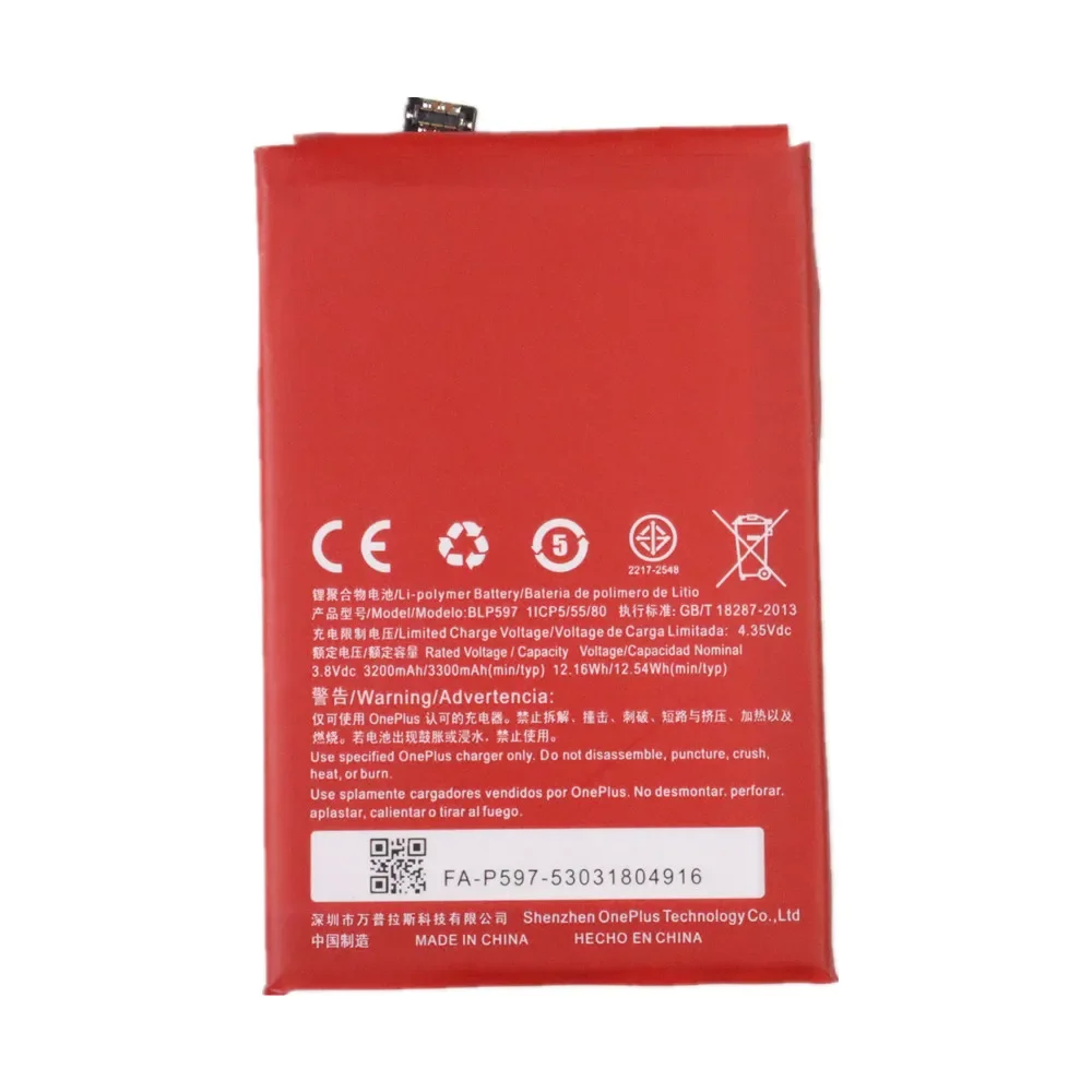 BLP597 3300mAh Original 1+ Battery For Oneplus 2 One Plus 2 A2001 Mobile Phone Replacement Batteries Bateria