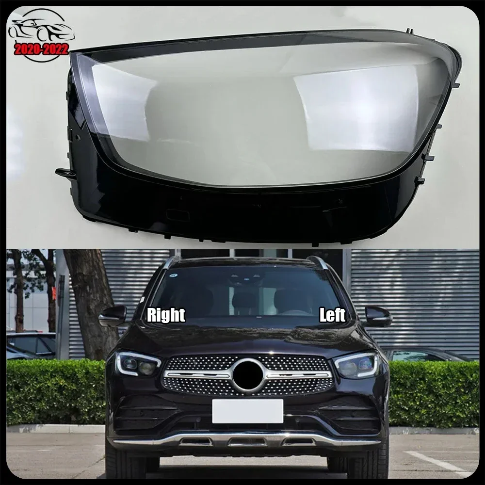 

Для Mercedes-Benz GLC W253 GLC200 GLC260 GLC300 2020-2022 крышка фары прозрачный абажур корпус фары линза из плексигласа