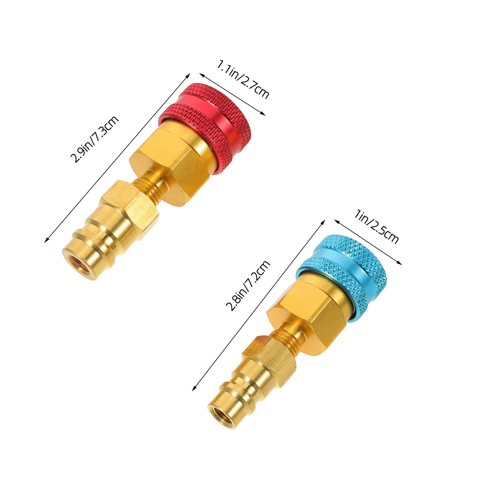 2 Stuks R1234Yf Snelkoppelingen Kit Airconditioning Adapter Voor Ac Slang Connectors Koelmiddel Opladen Hoge Druk Afdichting