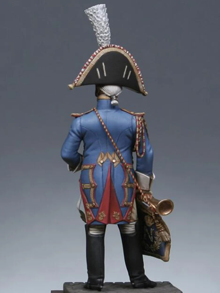 Resin soldier 1/32 54MM   ancient Cavalry Guard Grenadier Horn  Model Unassambled Unpainted  Figure Building Kit