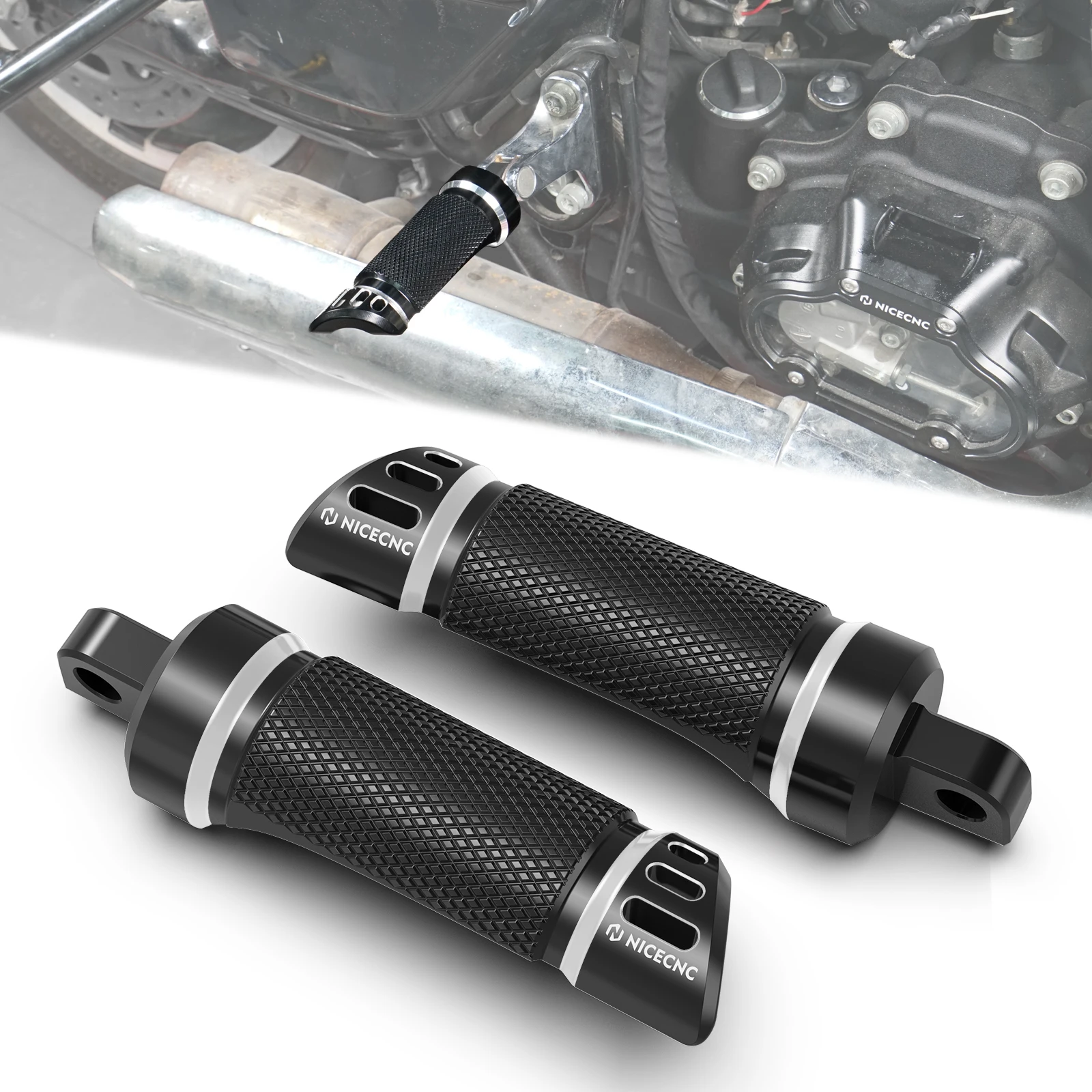 

Motorcycle Passenger Footrests Footpegs for Harley Street Glide/Special FLHX FLHXS 2017 2018 2019 2020 2022 2023 2024