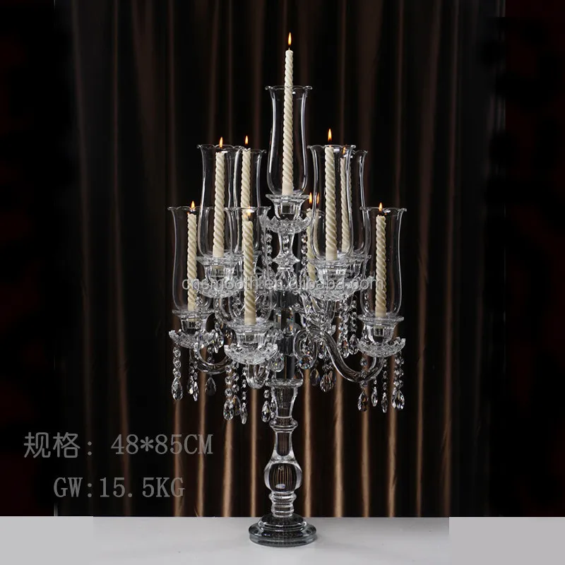 Wedding Elephant Crystal Candelabra Glass Candle Holder Table Centerpiece on Sale