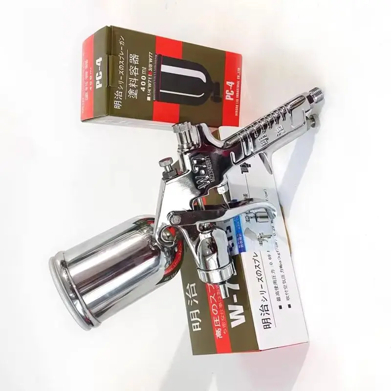 

Оригинальный подлинный пистолет-распылитель с боковой горшкой MING ZHI W-77, грунтовка большого калибра, распыленная гравитационная пневматическая распыление