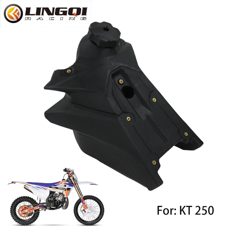 

LINGQI RACING Motorcycle Gas Petrol Fuel Tank Oil Bottle For Chinese KT250 Off-road Dirt Pit Bike Motocross Enduro Replacement