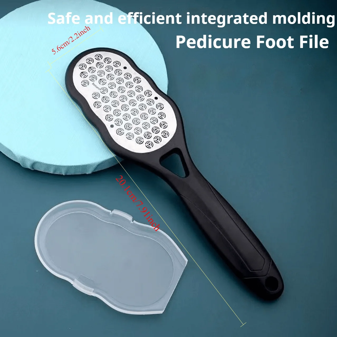 ตะไบเท้าสแตนเลสแบบมืออาชีพ 1 ชิ้น พร้อมดีไซน์ป้องกันการกระเด็นอย่างปลอดภัย ด้ามจับโค้งตามหลักสรีรศาสตร์เพื่อการจับที่ง่ายดาย ผลิตจากสแตนเลส