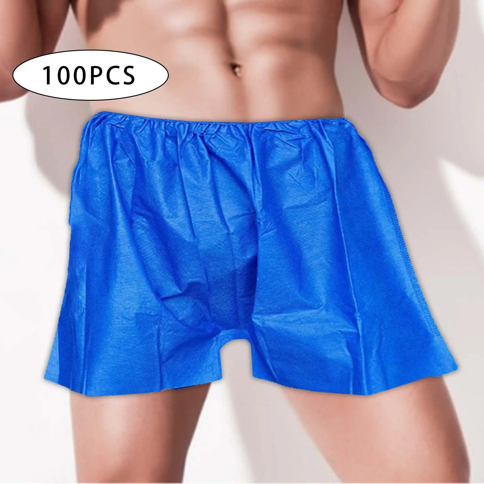 100Pcs Men Panties Briefs Male Briefs Shorts Disposable Briefs Shorts Underwear for Men for Massage SPA Overnight Sauna Camping