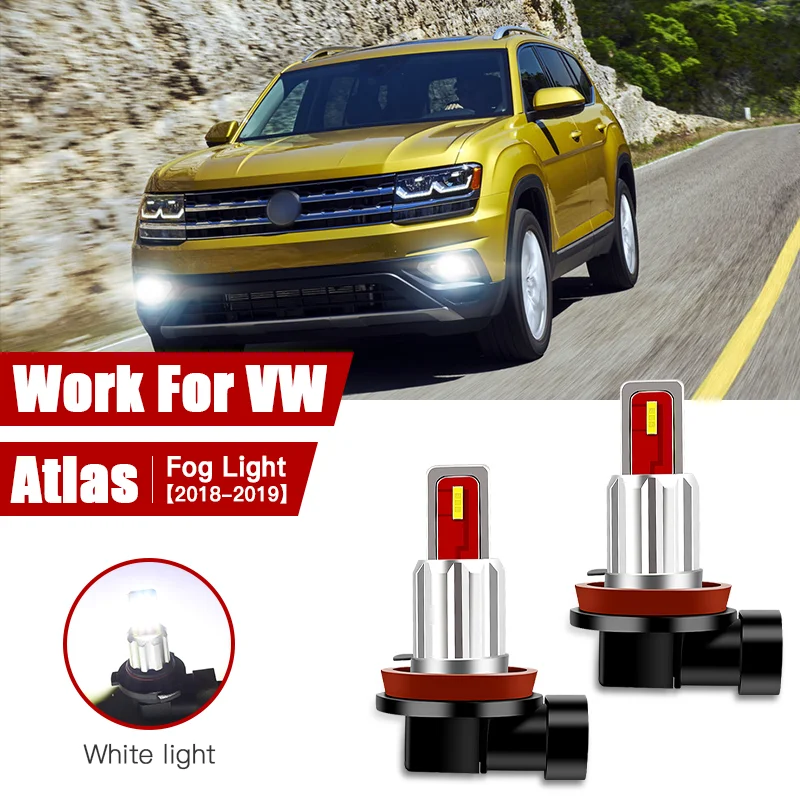 

2pcs Led Car Fog Lamp for VW Atlas 2018 2019 H11/H8 Front Fog Light Bulb Car Accessories Canbus 12V/35W