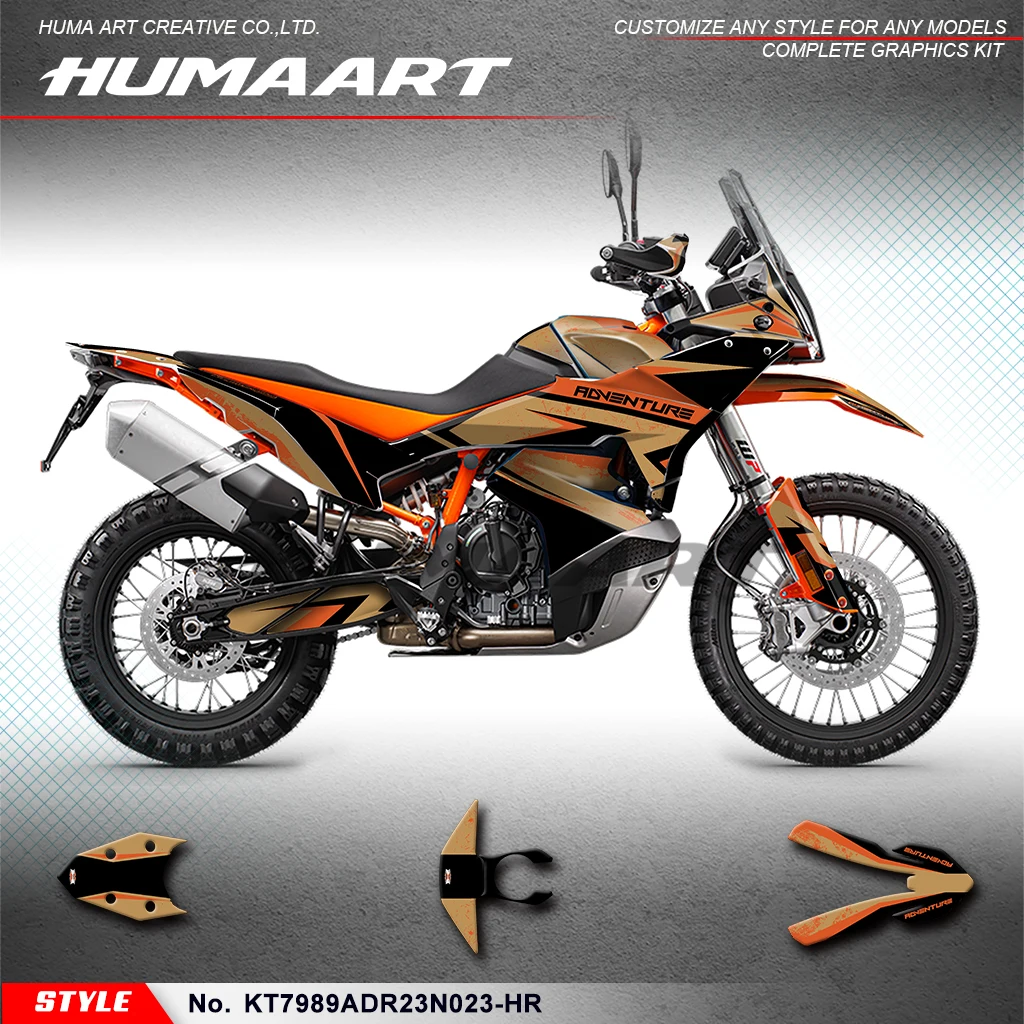 

HUMAART Graphic Decal Kit Vinyl Wrap for KTM 790 890 Adventure R ADV 2023 2024 2025 2026, Accessory, Style No.KT7989ADR23N023-HR