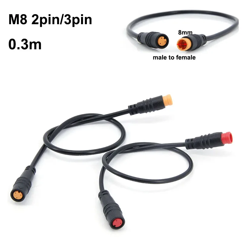 20/30 cm M8 2 3 5 Pin E-bike Sensor männlich weiblich zu männlich weiblich Ebike stecker Kabel Butt Joint Elektrische Fahrrad Wasserdichte Draht – Detail 12