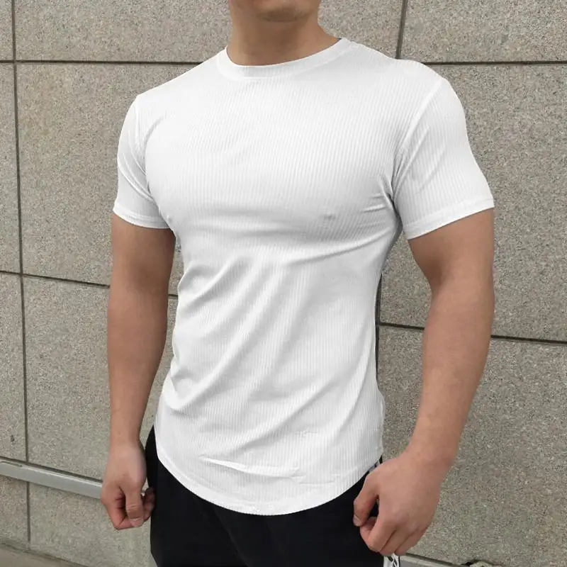 

New Trendy Summer Fashion Solid Men T-shirt Loose Short Sleeve Tops Tshirts Fitness Casual Streetwear Top Tees for Men Z62