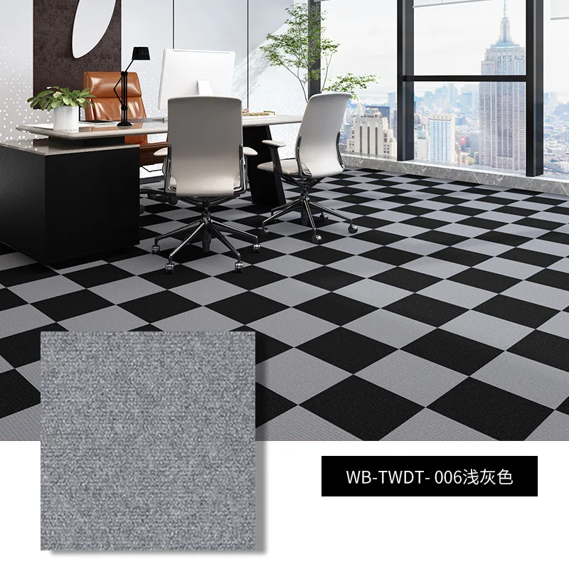 30x30cm Self Adhesive Carpet Mat Easy Peel and Stick Rugs Soundproof Office Floor Decor Carpet Floor Sticker Splicing Square Mat