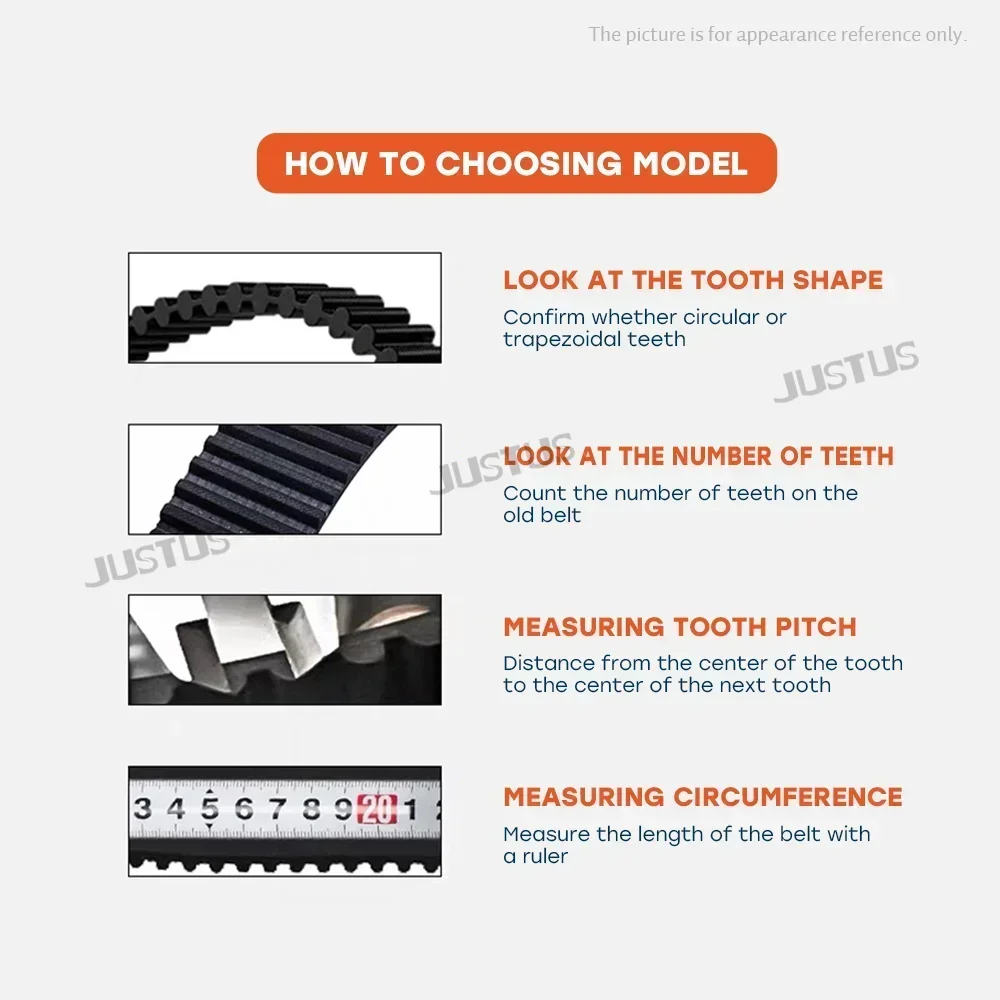 HTD 3M متزامن مؤقت اشتعال طول 159/162/165/168/171/174/177/180/183/186/189/192 مللي متر-297/300 مللي متر للعرض 18 مللي متر المطاط مغلق #6