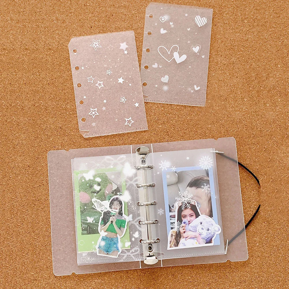 PP Loose Leaf M5 Card Holder Pouch Album Inner Page Notebook Material Note Holder Storage Notebook Inner Page Waterproof