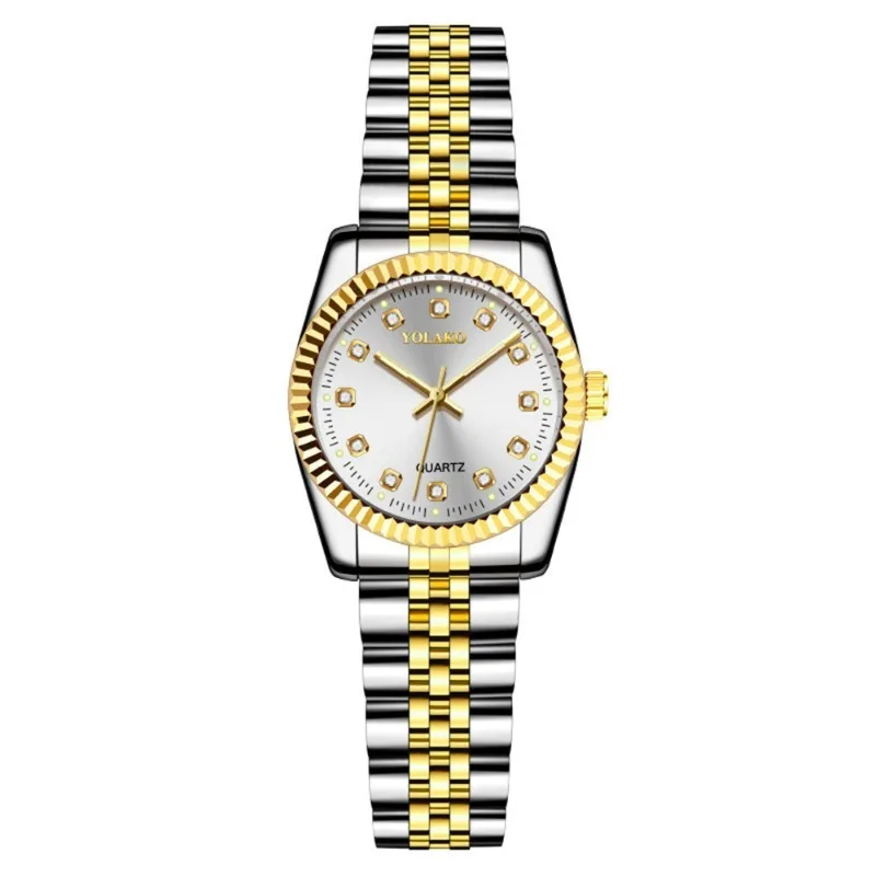 Ladies Watch, Diamond Face Steel Belt Calendar Simple Casual Quartz Watch