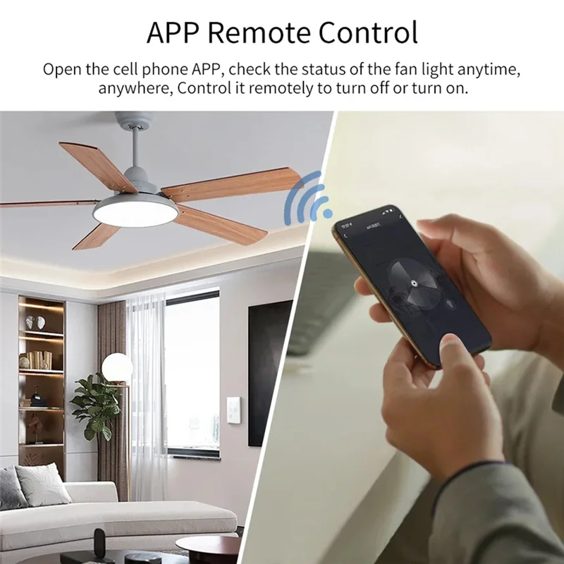 ¡Nuevo! Tuya Wifi interruptor inteligente ventilador luz ventilador de techo interruptor de luz ajuste de velocidad para Alexa Google Home interruptor de Control de voz
