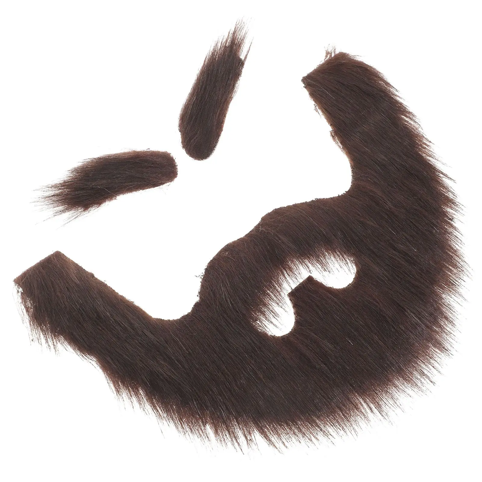 

Fake Beard Eyebrow Set Lightweight Comfortable Wear Cloth Halloween Cosplay Party Supply Photo Props