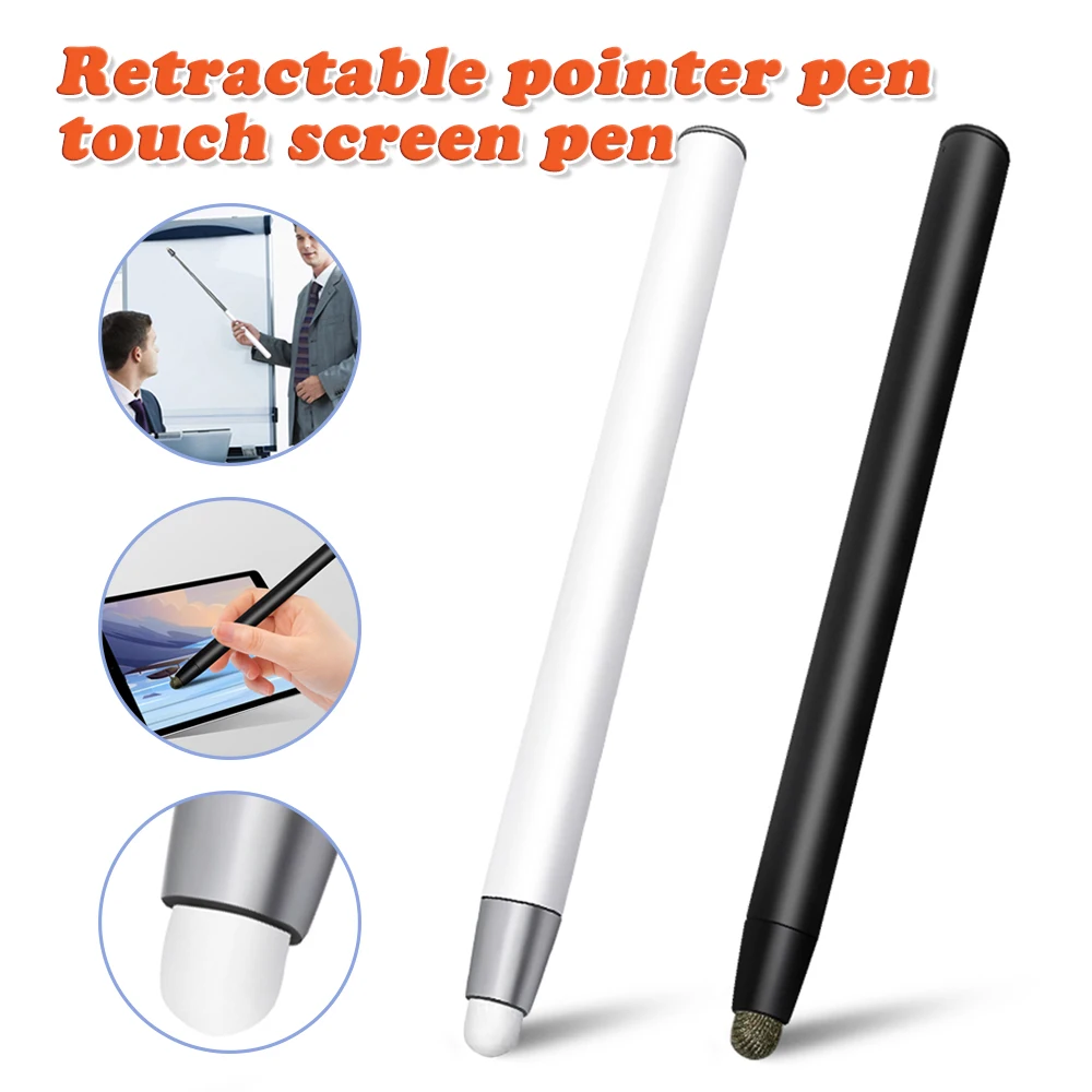 Pointeur à main télescopique de haute qualité, avec stylo capacitif infrarouge, tête de stylo tactile