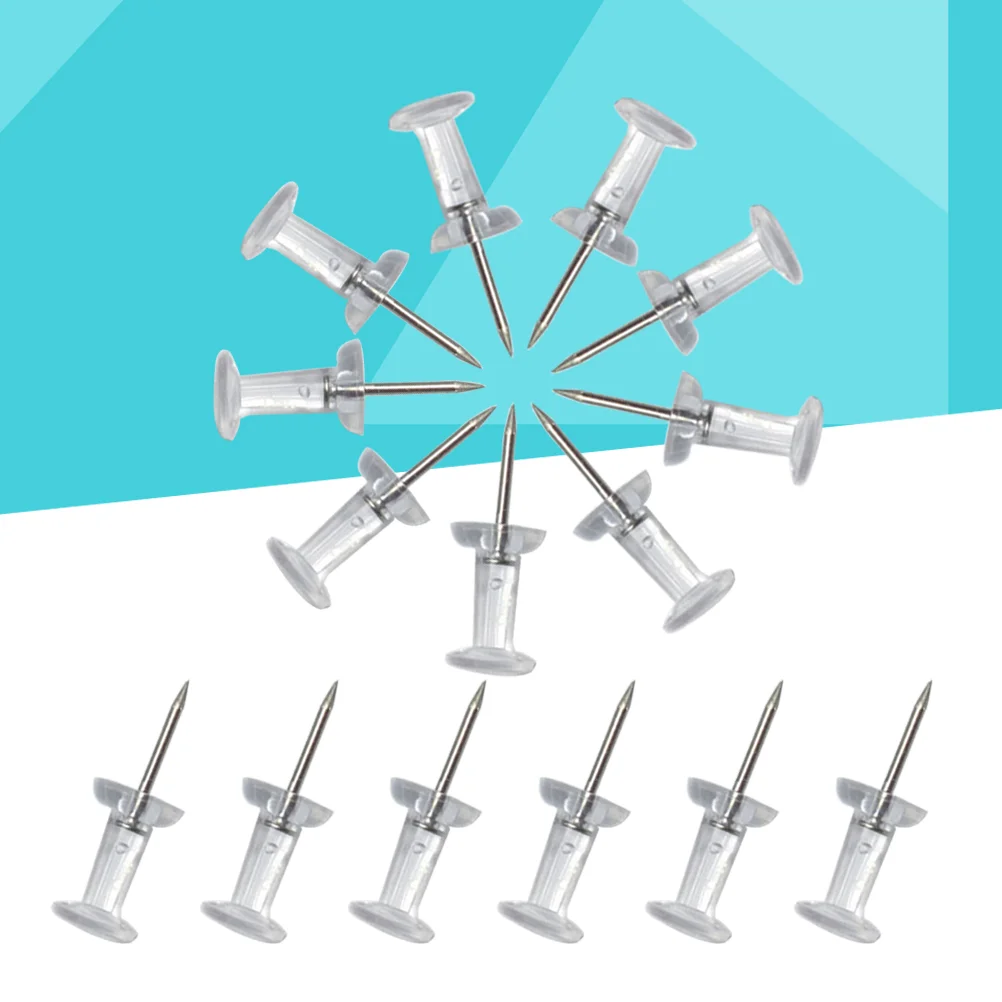 200Pcs Transparent Pushpins Map Push Tacks for School Home Office map pushpins push pins map pins push for map