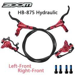 ZOOM MTB Hydraulic Brake Set HB-875 Bicycle Disc Brake FrontRear 750/1350mm Aluminum Alloy Mountain Bike Brakes Caliper/Handle