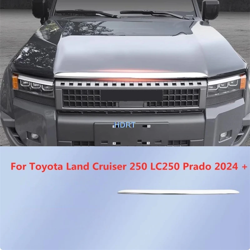 

For Toyota Land Cruiser 250 LC250 Prado 2024 + Car Front Racing Grills Frame Hood Cover Engine Trim Accessories Exterior Sticker