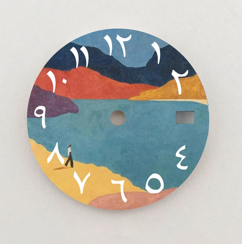 NH35 Dial Artistic Originality Dial 28.5 มม.ตัวเลขอาหรับDial Fit NH35/NH36 นาฬิกาอะไหล่เปลี่ยนที่กําหนดเองDial