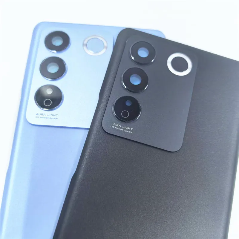 Battery Back Cover for Vivo V27 / V27 Pro Phone Rear Housing Case Replacement with Camera Lens