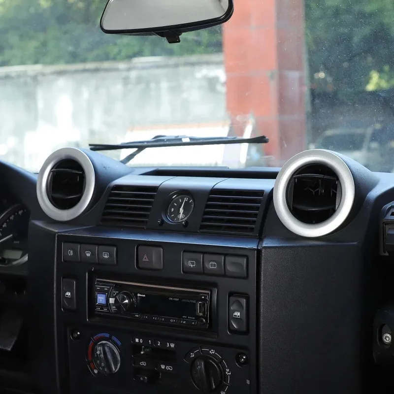 

For Land Rover Defender 90 110 130 Red Sliver Car Center Console Air Conditioner Vent Outlet Cover Trim Interior Car Accessories