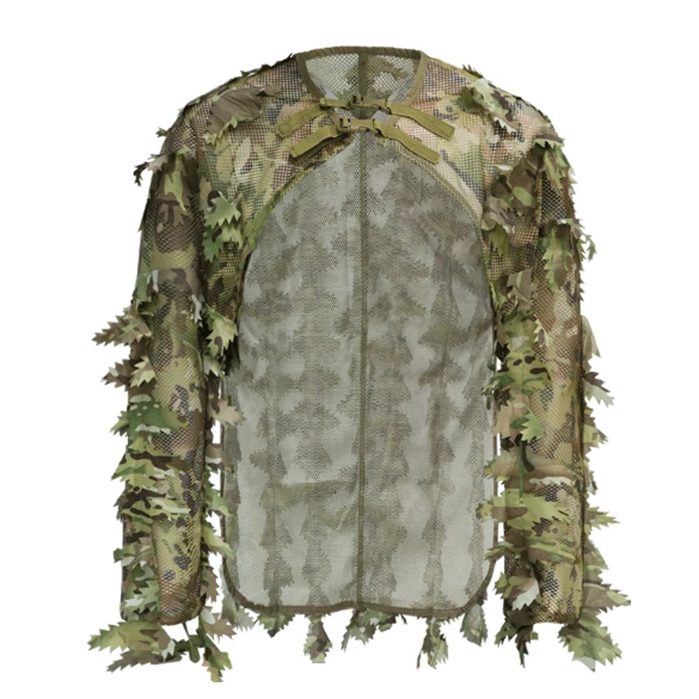 عباءة نمط الصيد بدلة تكتيكية بدلة جيلي، مادة شبكية خفيفة الوزن قابلة للتنفس