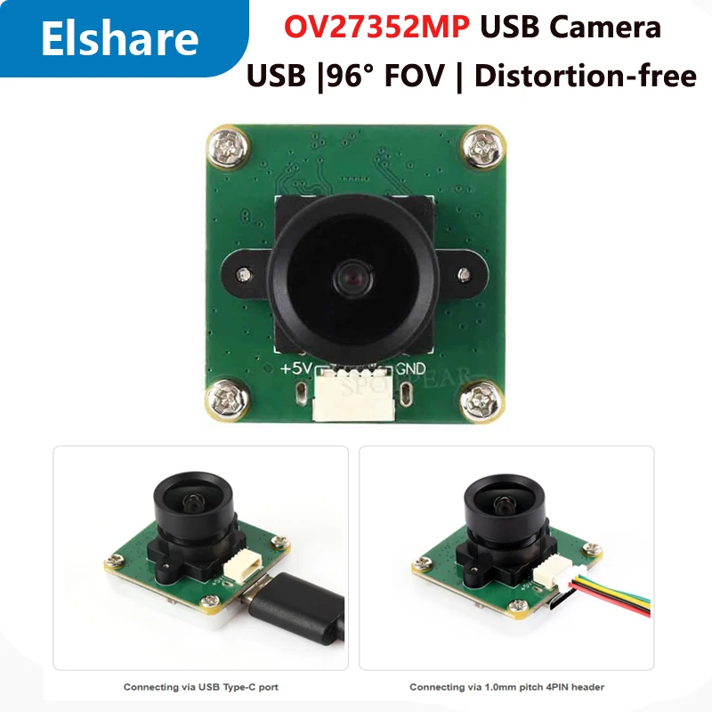 

USB-камера Raspberry Pi 2 МП OV2735, USB 2.0 без искажений для Jeston RDK 96 ° ФИВ