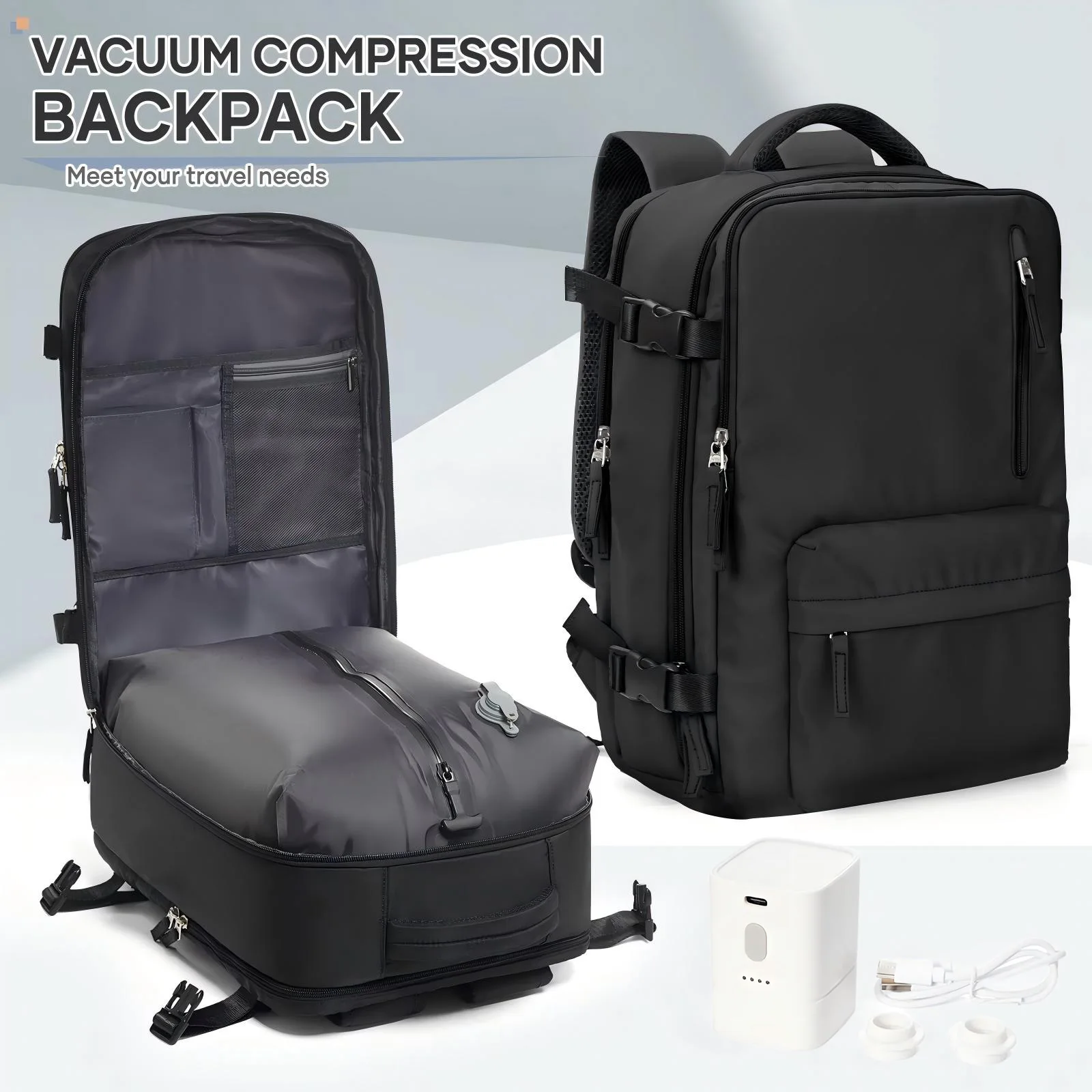 Easyjet sac de cabine 45x36x20 sac à dos de voyage sous vide, bagage à main ordinateur portable d'affaires femmes hommes sac à dos sac de travail, sacs de rangement sous vide