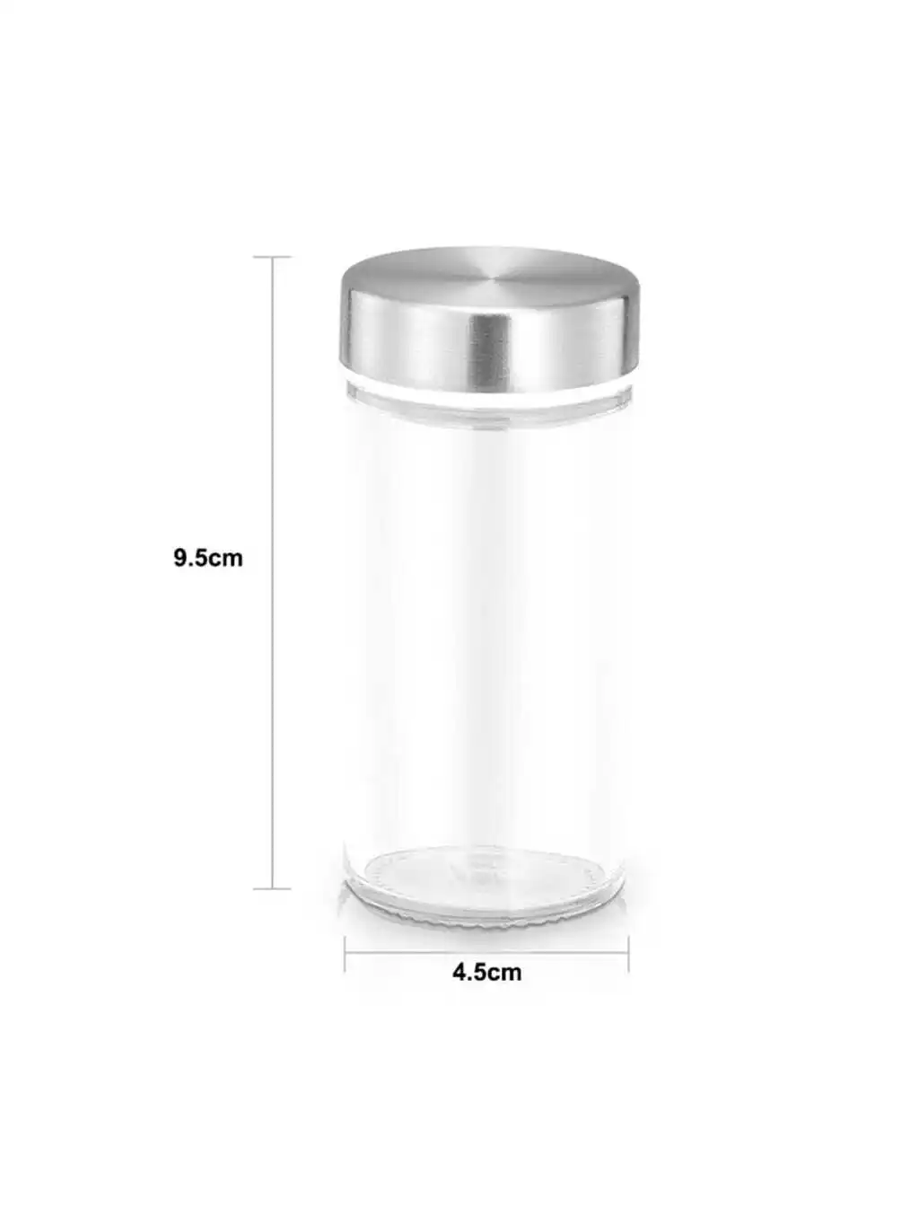 1pc Glass Seasoning Box, Modern Clear Spice Jar For Kitchen