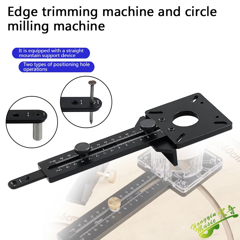 Edge Trimming Machine Milling Roundness Tool for Guitar Slotting Hole Opening Mountain Cutting Circular Processing