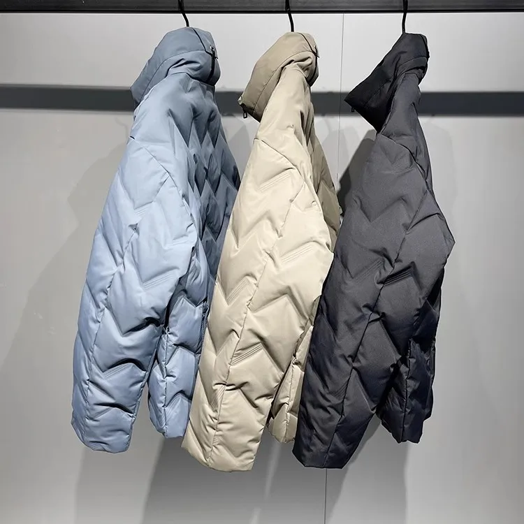 التصميم الأصلي الشتاء الرجال ort Thiened الوقوف طوق عارضة Du down Jaet Youth Faion ملابس خارجية البوليستر النايلون Com...
